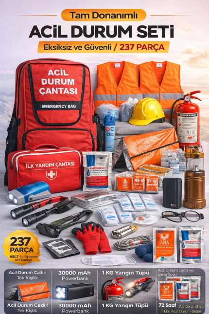 Mega Deprem Çantası 237 Parça