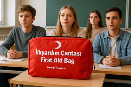 Okul ilk Yardım Çantası Yönetmelik Uyumlu Sınıf İlk Yardım Çantası 35 Parça İlk Yardım Seti