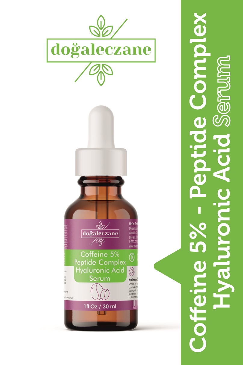 Caffeine-1 Göz Altı Torbaları İçin Caffeine %5 + Peptide Complex + Hyaluronic Acid %1 Serum - Görsel 1