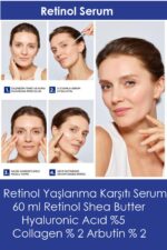 Retinol Serum Retinol Shea Butter Hyaluronic Acid Collagen Arbutin - Görsel 5