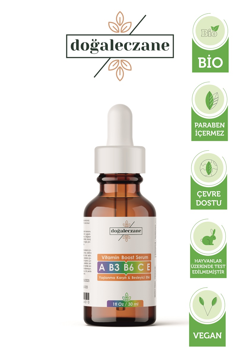 Yaşlanma Karşıtı Hızlı Etki Vitamin Boost A-B3-B6-C-E- Serum 30 ml - Görsel 3